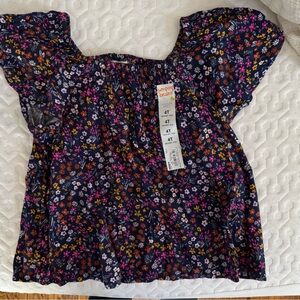 Jumping Beans Navy and Pink Floral Top